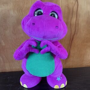 Barney World Toddler Toys Fisher-Price, Tall Plush, 13" Figure with Song Light